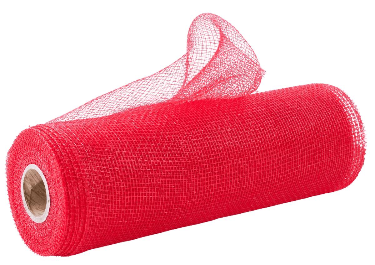 Shop For 10in Poly Deco Mesh: Red (10 Yards)