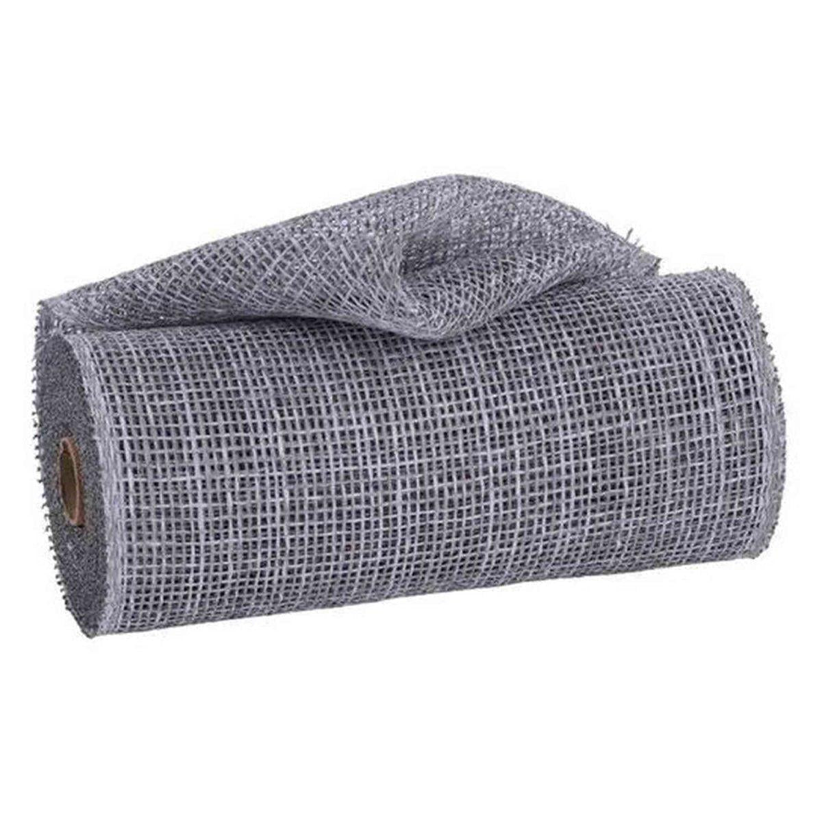 Shop For 10in Two - Tone Poly Burlap Mesh: Grey/White (10 Yards)