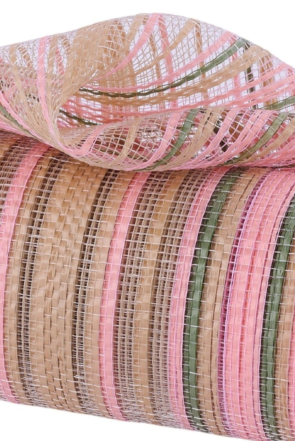 Shop For 10in Vertical Ombre Stripe Mesh: Sage Green/Natural/Blush
