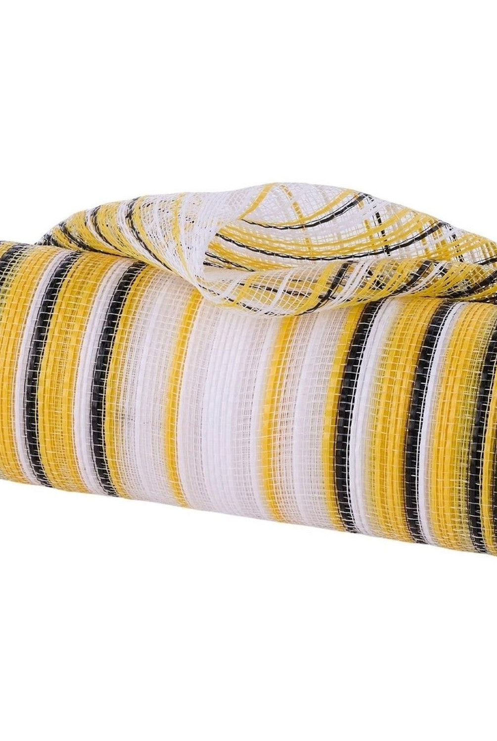 10in Vertical Ombre Stripe Mesh: Yellow/Black (10 Yards)