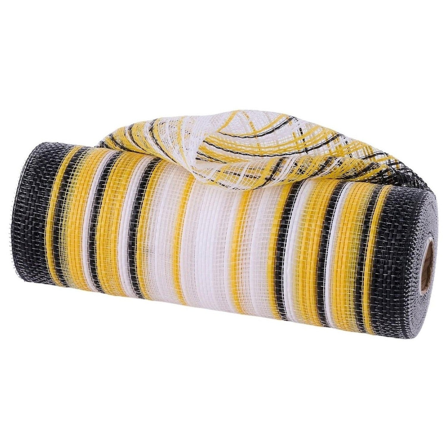 10in Vertical Ombre Stripe Mesh: Yellow/Black (10 Yards)