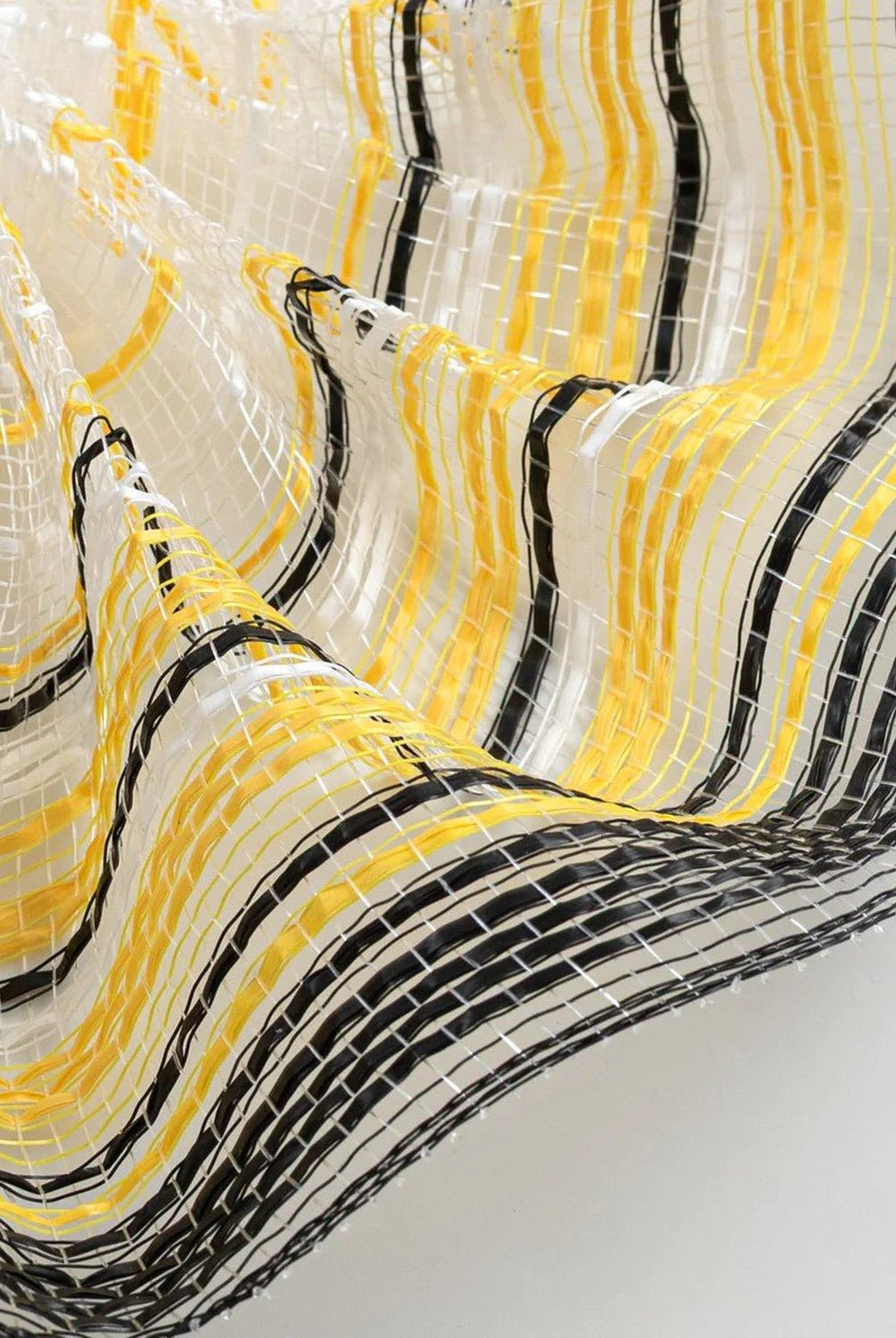 Shop For 10in Vertical Ombre Stripe Mesh: Yellow/Black (10 Yards)
