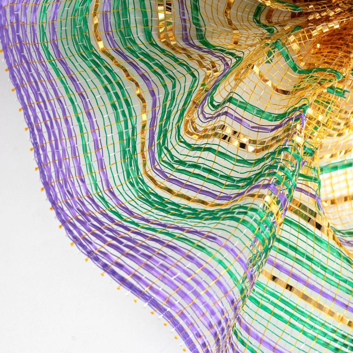 Shop For 10in Vertical Striped Ombré Mesh: Mardi Gras (10 Yards)