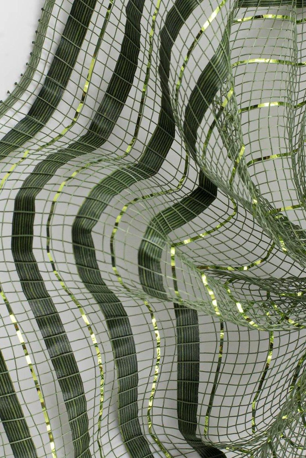 Shop For 10in XL Wide Film Border Mesh: Metallic Moss Green (10 Yards)