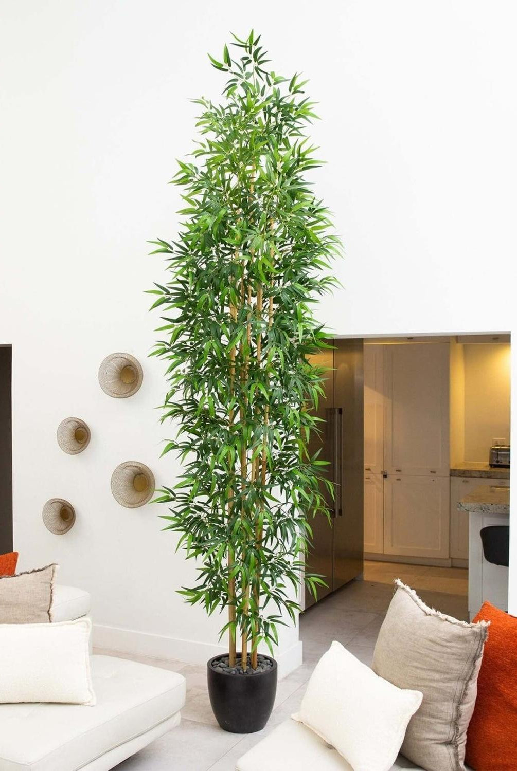11’ Artificial Bamboo Tree with Real Bamboo Trunks