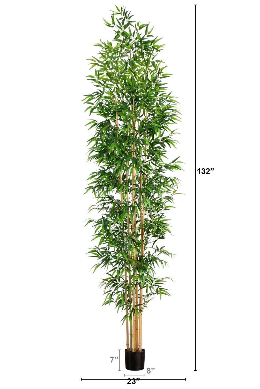 11’ Artificial Bamboo Tree with Real Bamboo Trunks