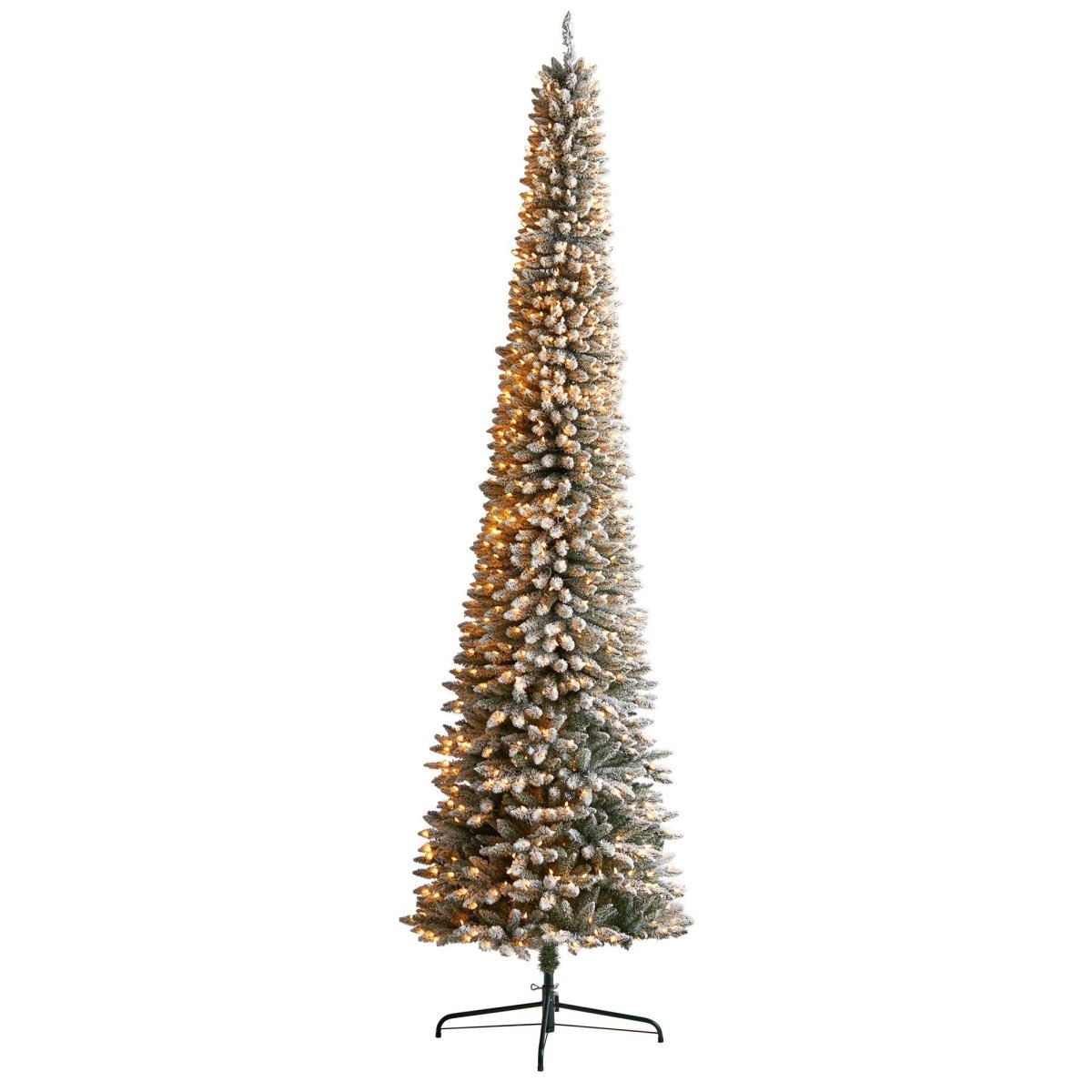Shop For 11’ Flocked Pencil Artificial Christmas Tree