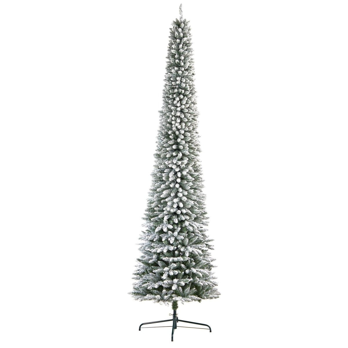 Shop For 11’ Flocked Pencil Artificial Christmas Tree