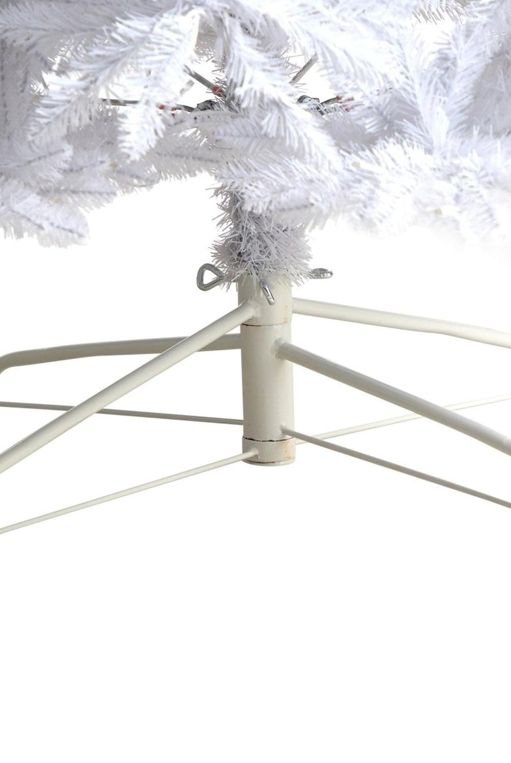 11’ Slim White Artificial Christmas Tree with 950 Warm White LED Lights and 2836 Bendable Branches