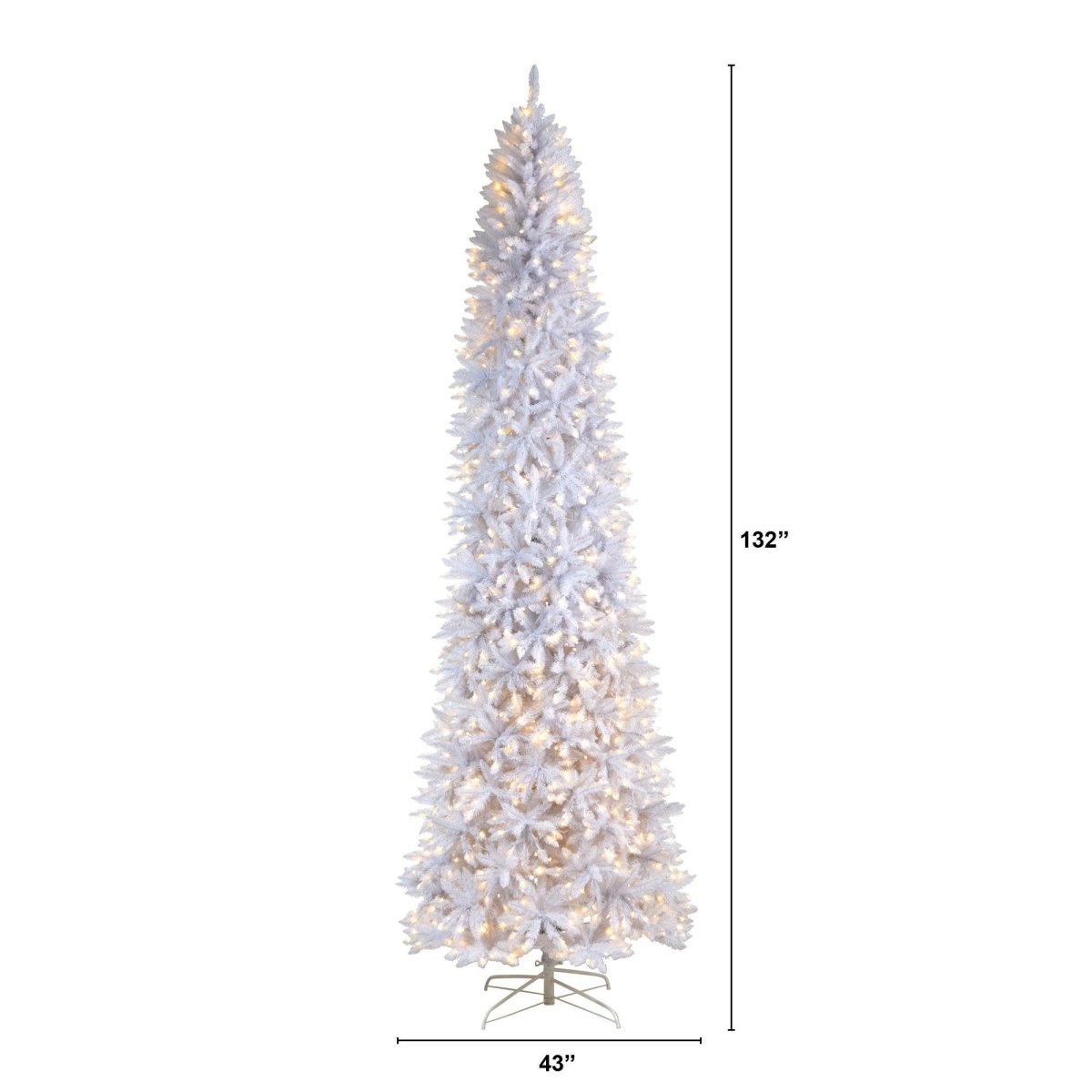 Shop For 11’ Slim White Artificial Christmas Tree