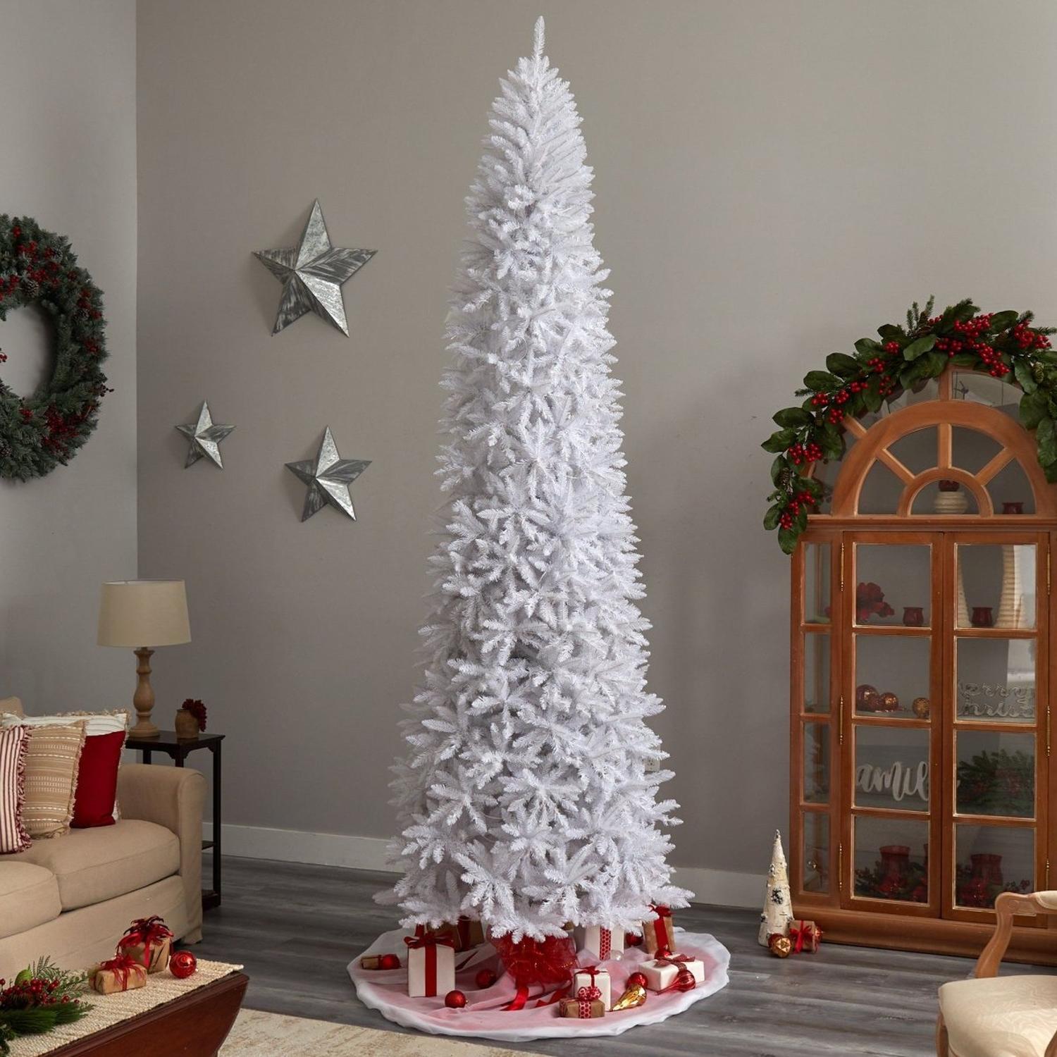 Shop For 11’ Slim White Artificial Christmas Tree