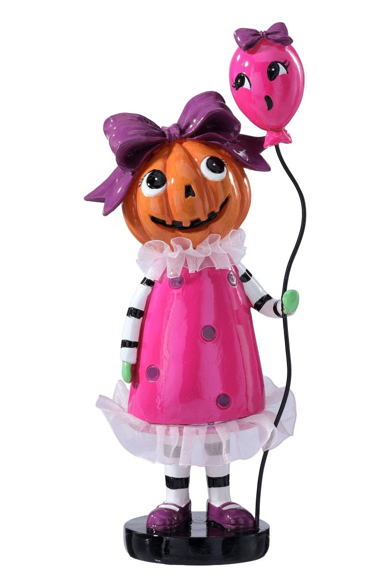 Shop For 11.5in Resin Pumpkin Girl with Balloon Figurine