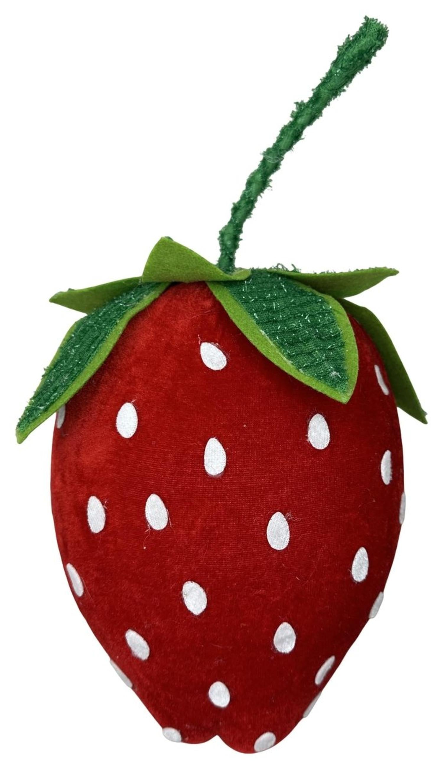 11in Plush Strawberry Accent