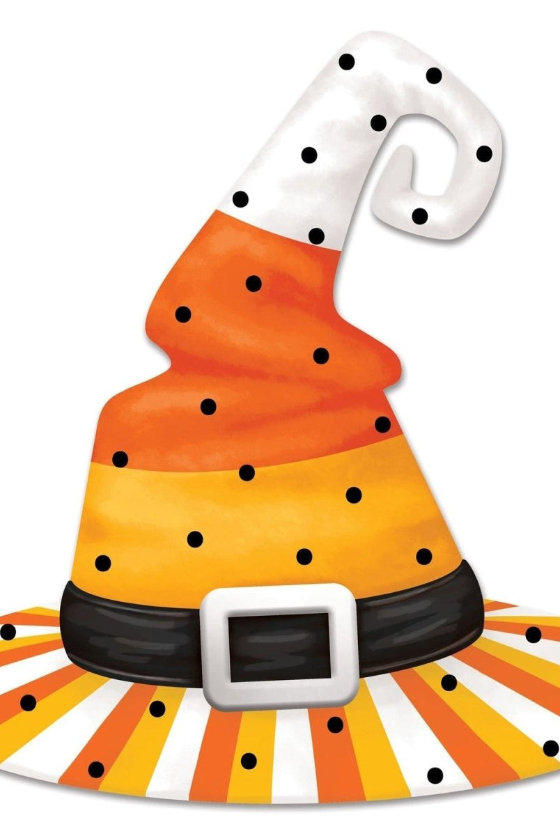 Shop For 12" Embossed Candy Corn Witch Hat