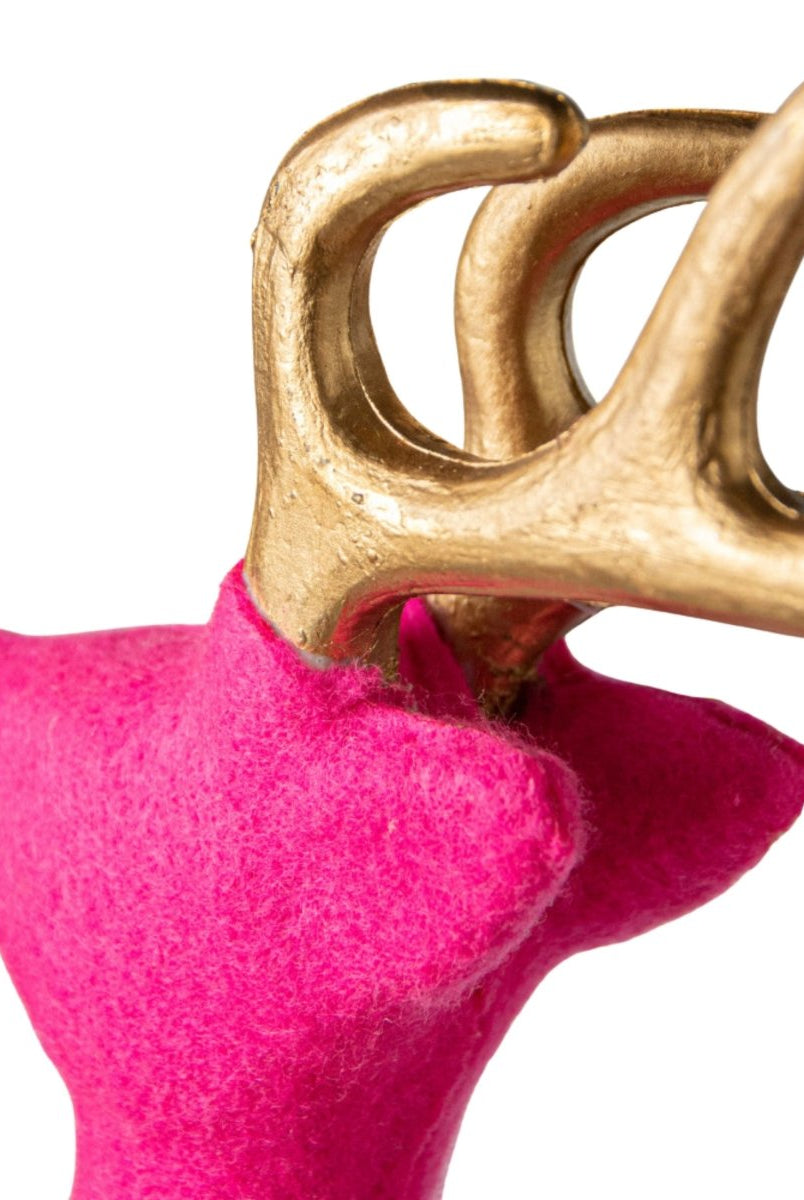 Shop For 12" Flocked Deer: Pink