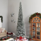 Shop For 12’ Flocked Pencil Artificial Christmas Tree