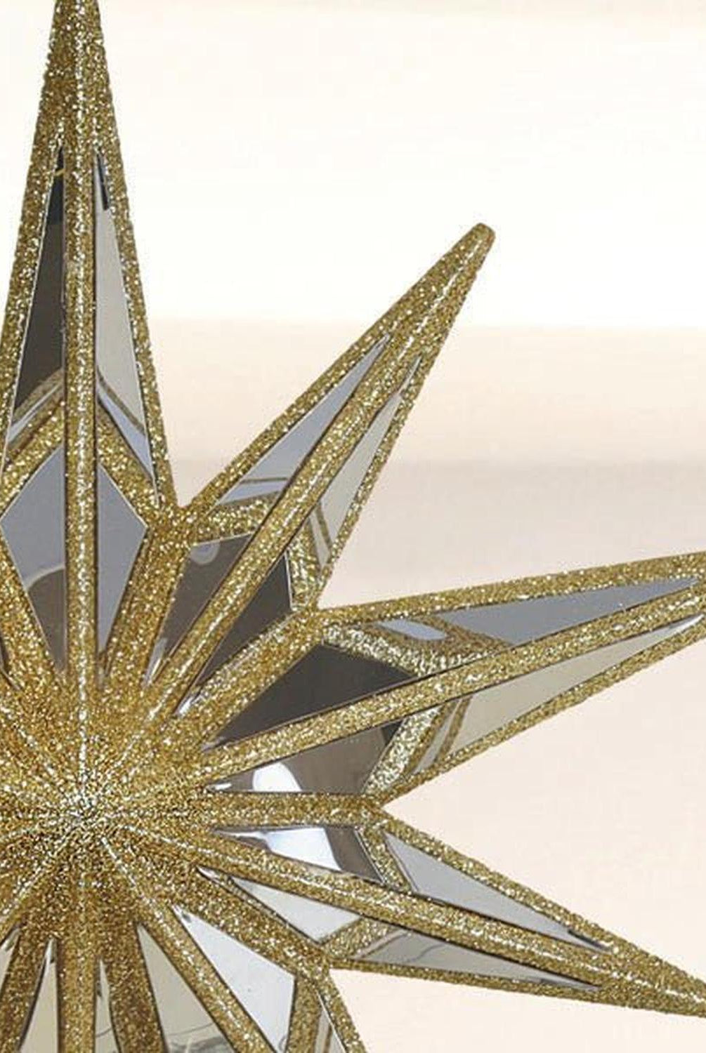 12" Gold Double-Sided Mirrored Star Tree Topper