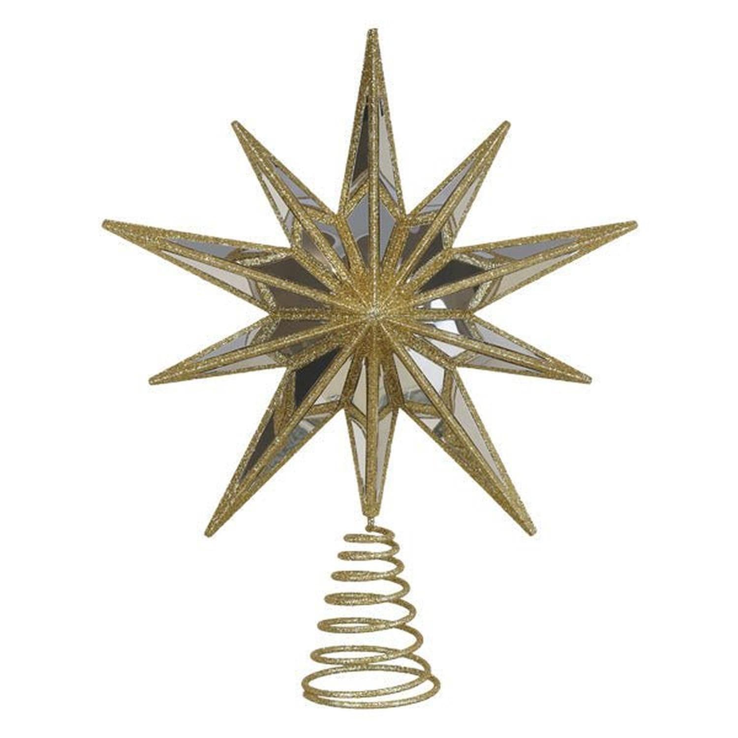 Shop For 12" Gold Double - Sided Mirrored Star Tree Topper