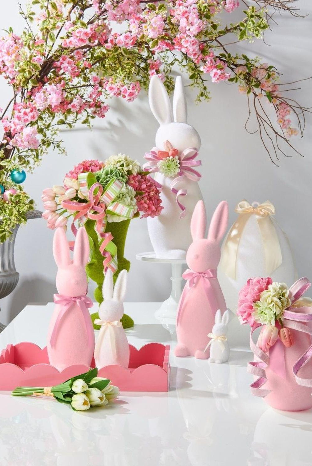 12" Iridescent Flocked Bunny