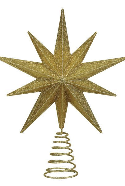 Shop For 12" Lit Gold Glitter Star Tree Topper