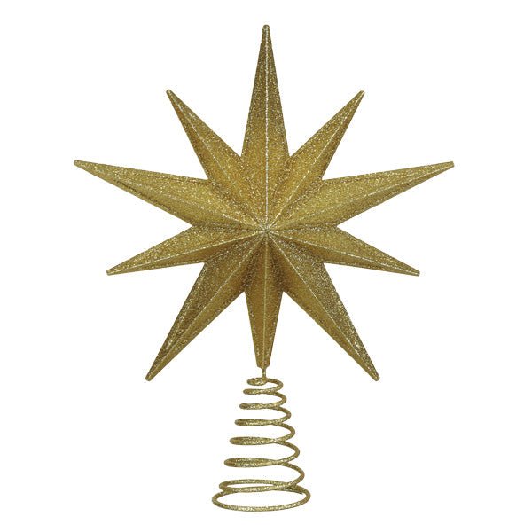 Shop For 12" Lit Gold Glitter Star Tree Topper