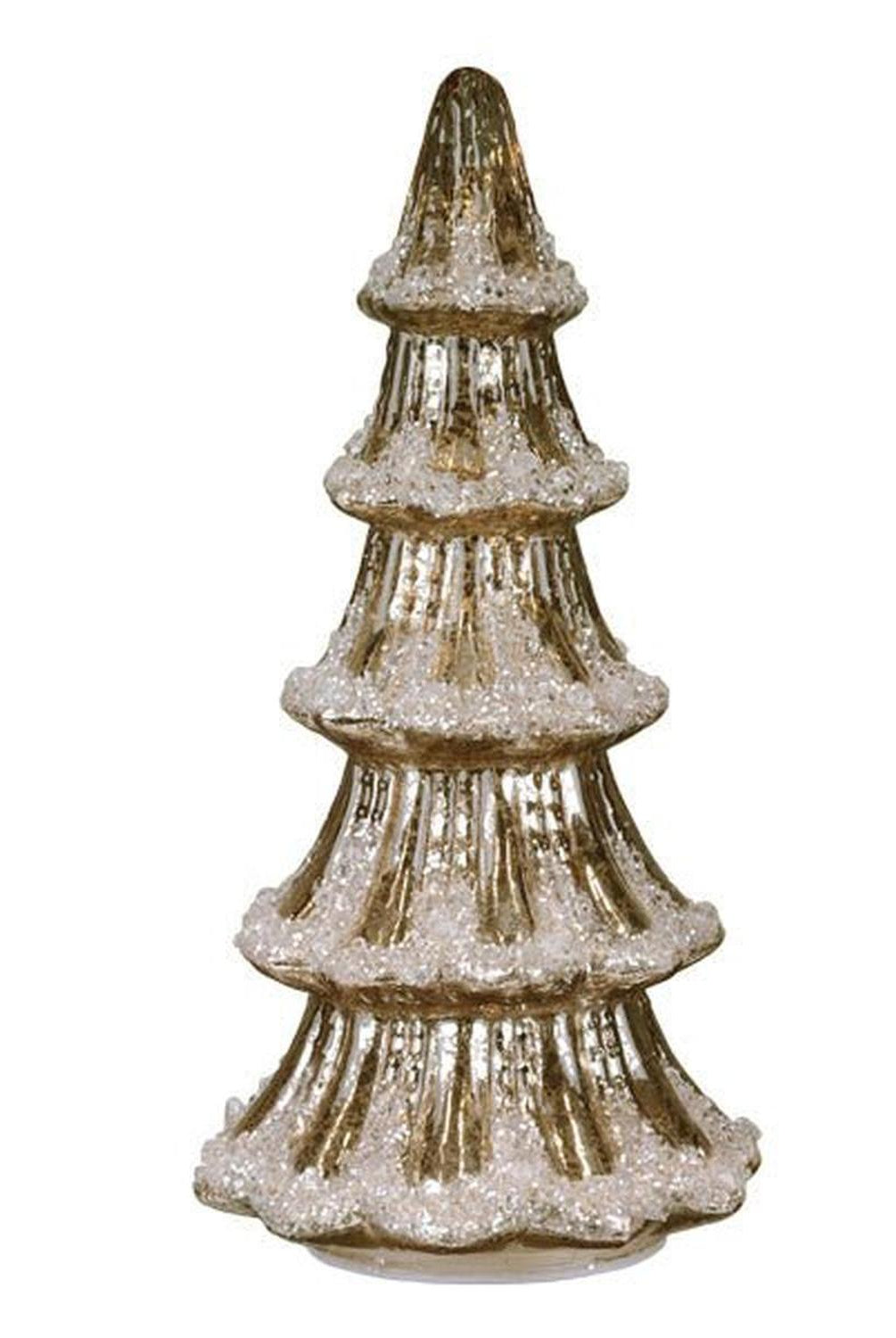 Shop For 12" Lit Gold Mercury Glass Tabletop Tree