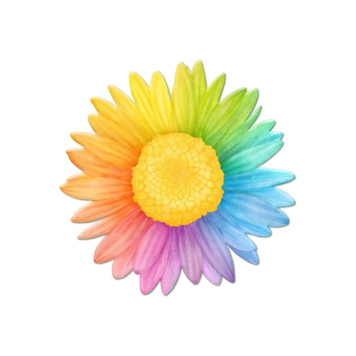 Shop For 12" Metal Embossed Daisy Hanger: Multi