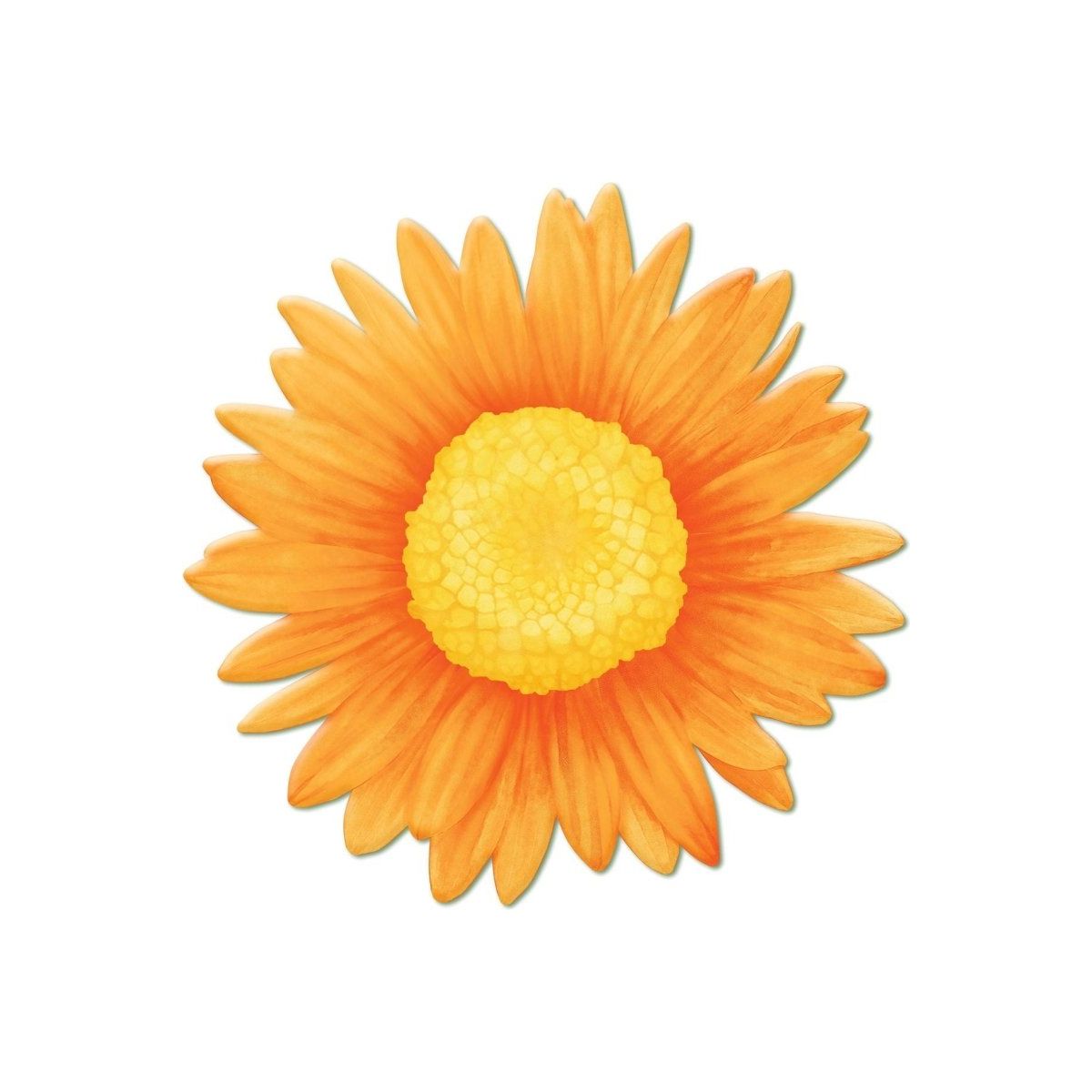 Shop For 12" Metal Embossed Daisy Hanger: Orange