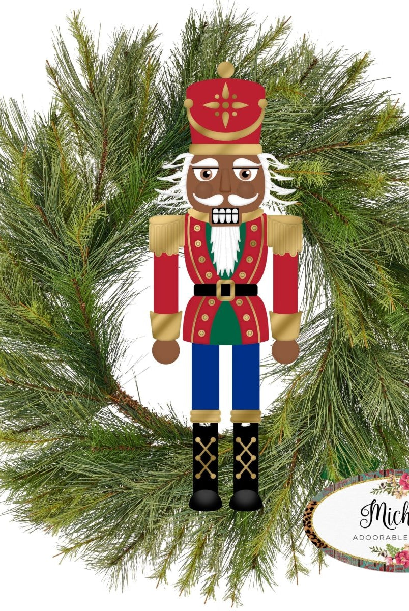 Shop For 12" Metal Embossed Hanger: Dark Skin Nutcracker