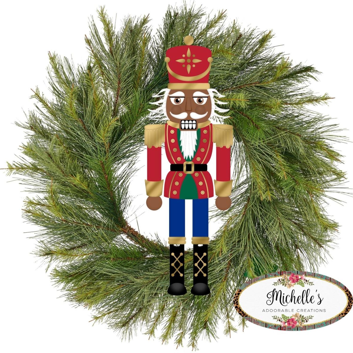 Shop For 12" Metal Embossed Hanger: Dark Skin Nutcracker