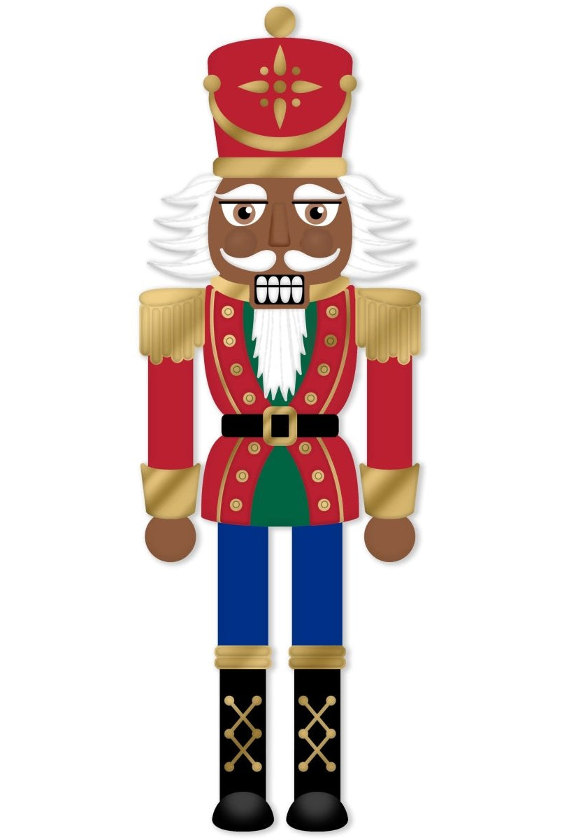Shop For 12" Metal Embossed Hanger: Dark Skin Nutcracker
