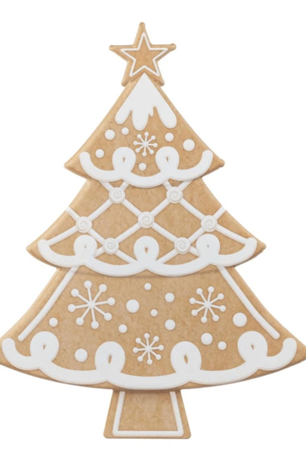 12" Metal Embossed Hanger: Gingerbread Tree