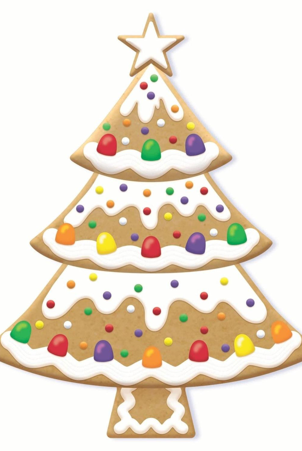 12" Metal Embossed Hanger: Gingerbread Tree Gumdrops