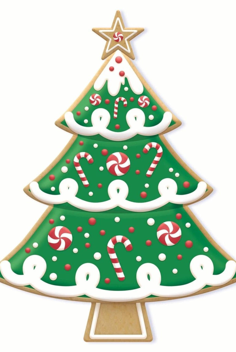 12" Metal Embossed Hanger: Peppermint Cookie Tree