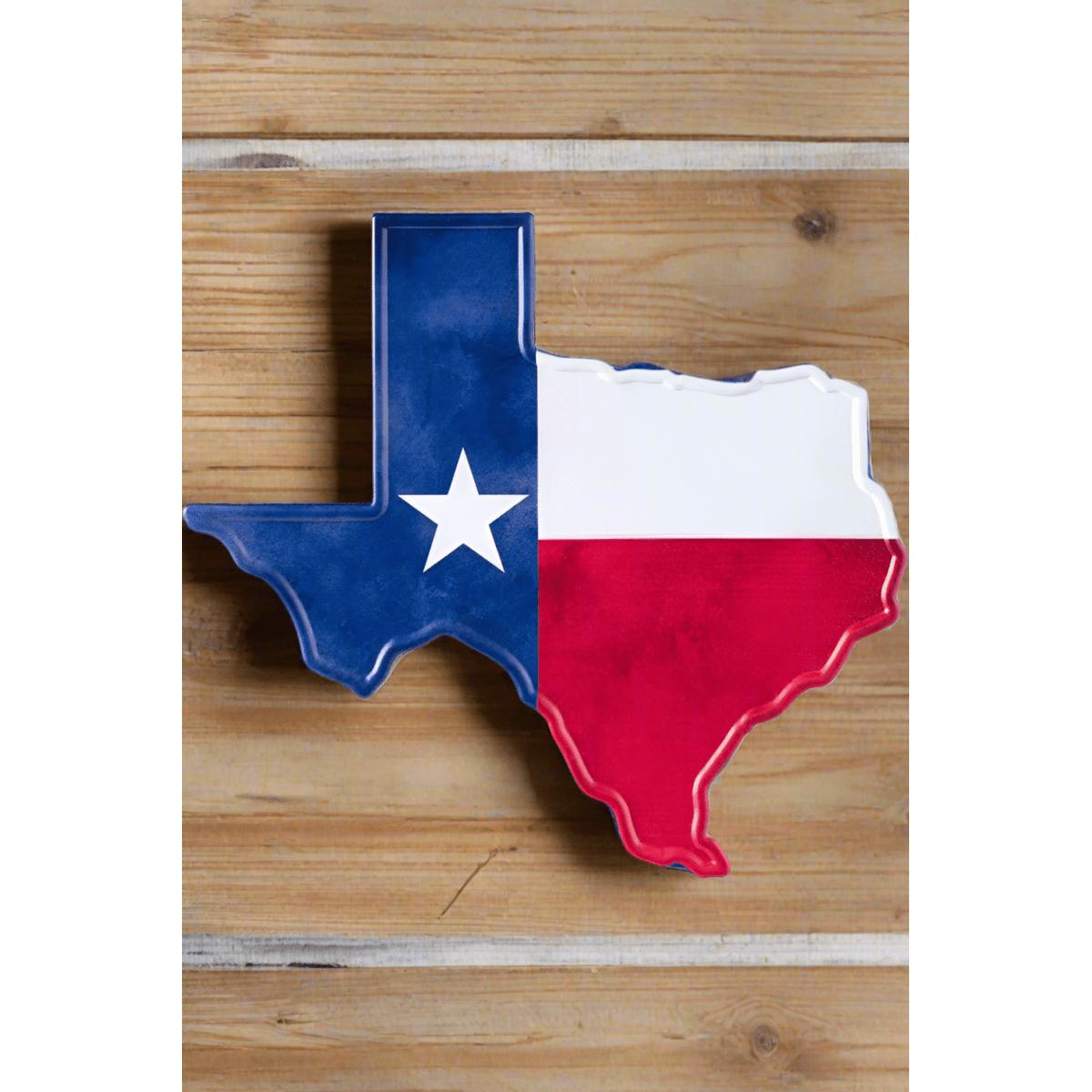 Shop For 12" Metal Embossed Hanger: Texas Flag