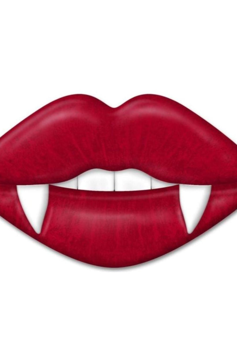 12" Metal Embossed Hanger: Vampire Lips Red