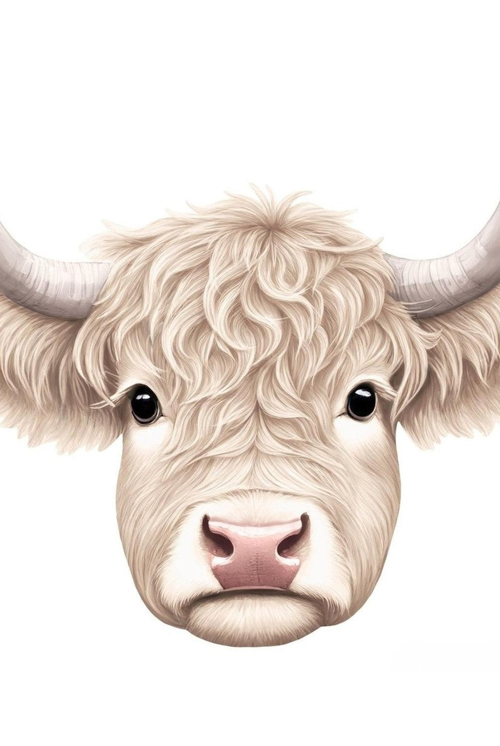 12" Metal Embossed Highland Cow Sign: Blonde