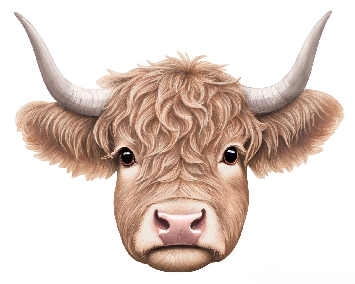 Shop For 12" Metal Embossed Highland Cow Sign: Tan
