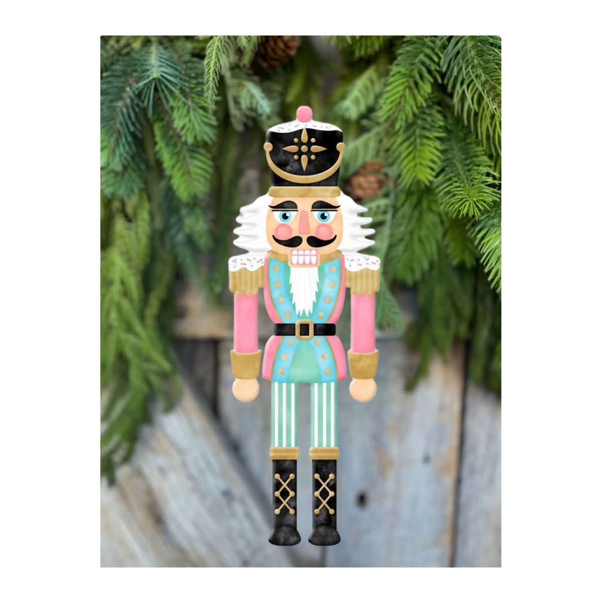 Shop For 12" Metal Embossed Nutcracker: Pink
