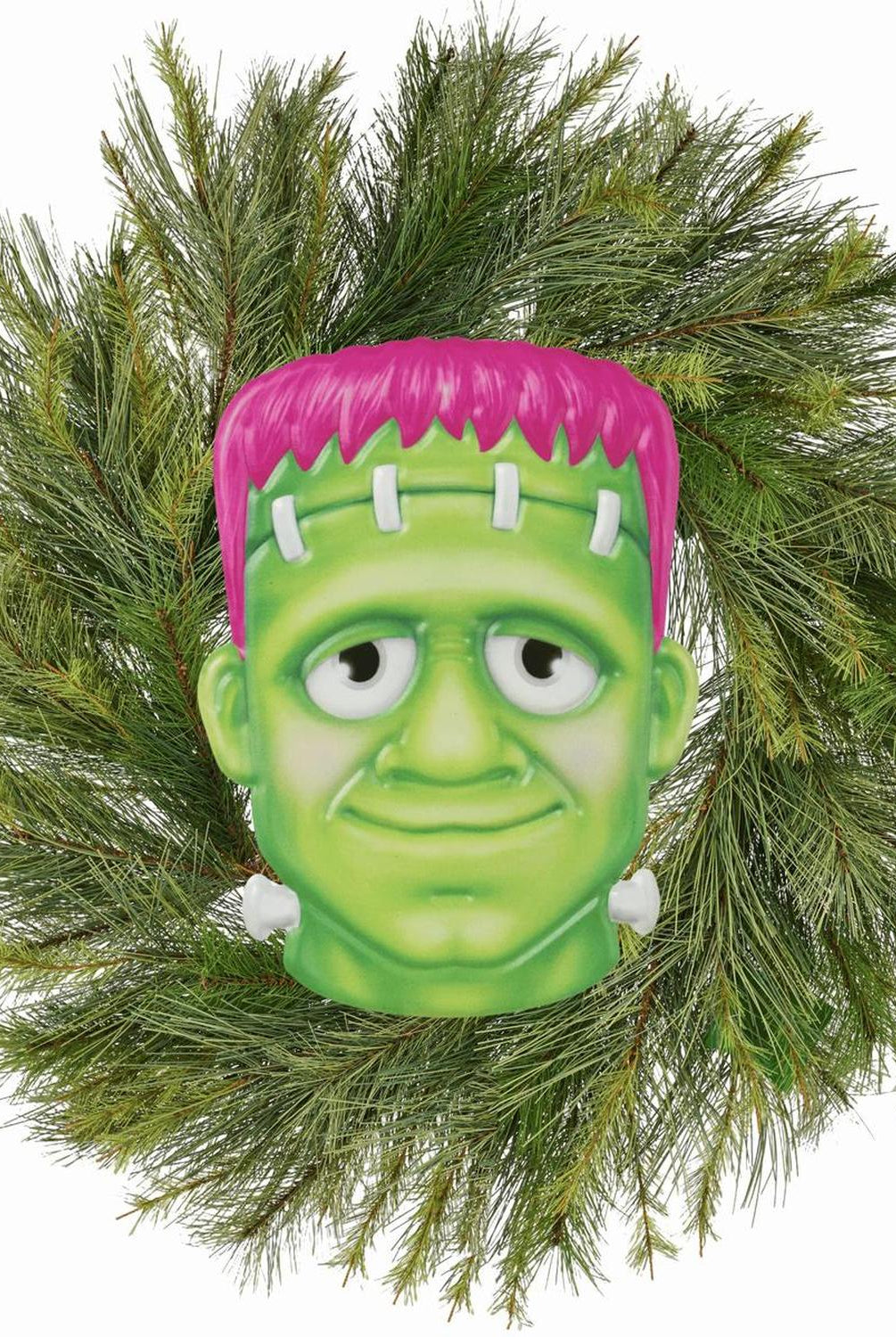 12" Metal Embossed Sign: Frankenstein (Pink)