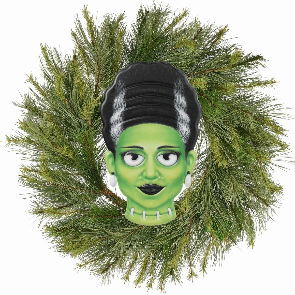 Shop For 12" Metal Embossed Sign: Mrs. Frankenstein (Green)