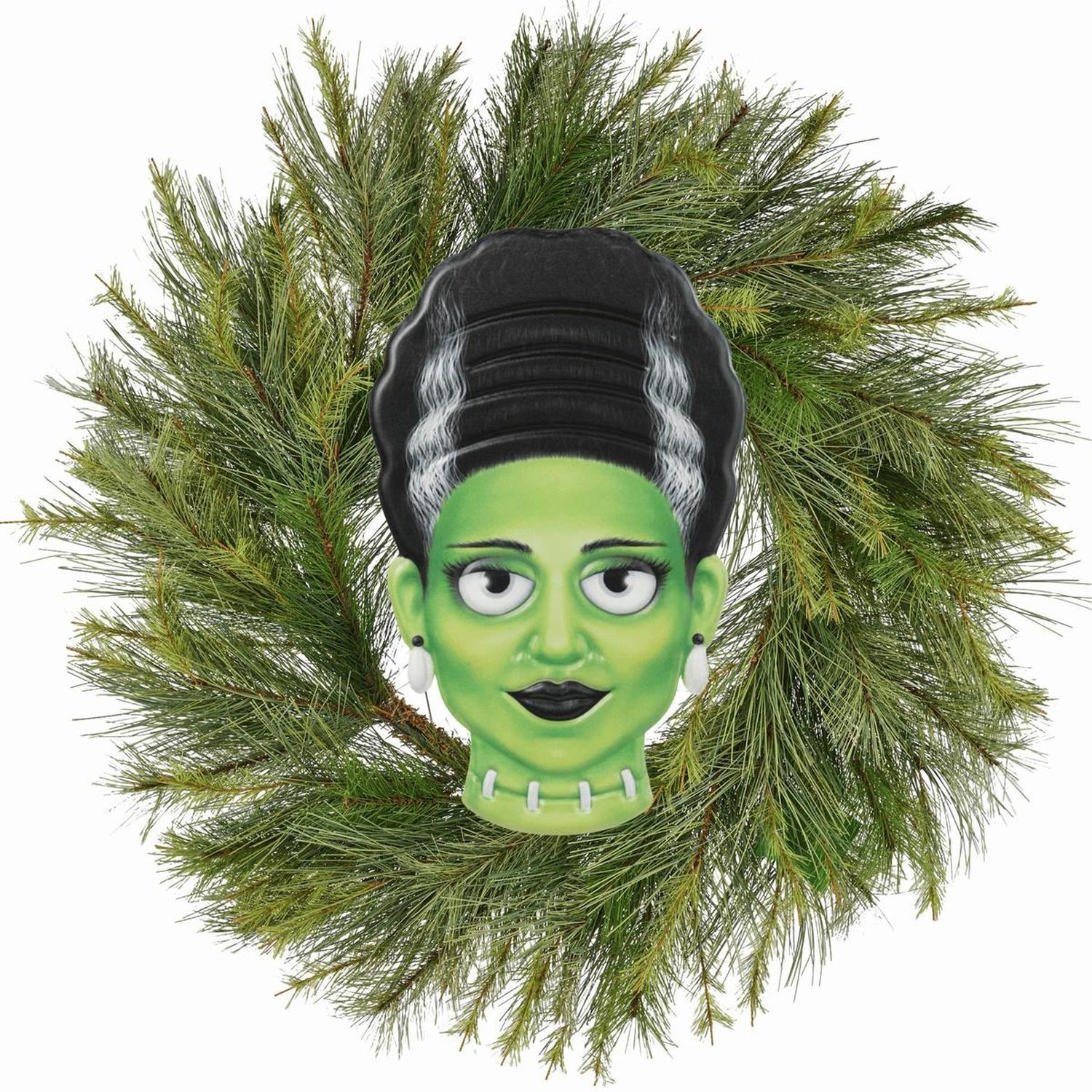 Shop For 12" Metal Embossed Sign: Mrs. Frankenstein (Green)