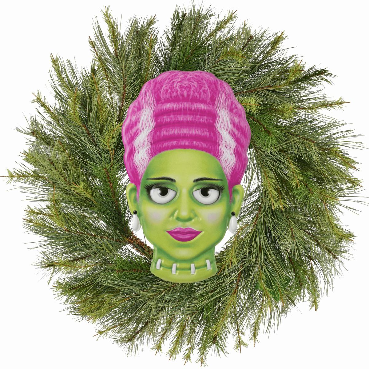 Shop For 12" Metal Embossed Sign: Mrs. Frankenstein (Pink)