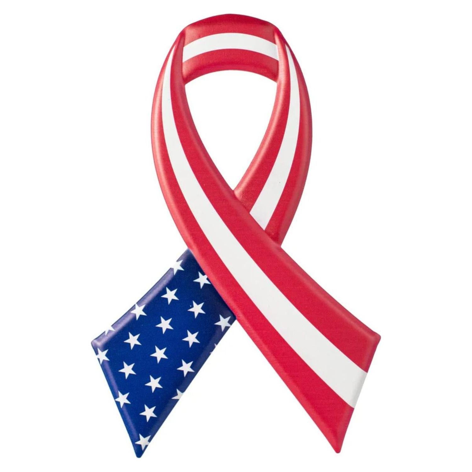 Shop For 12" Metal Embossed Sign: Patriotic Support Ribbon
