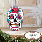 Shop For 12" Metal Embossed Sign: Sugar Skull