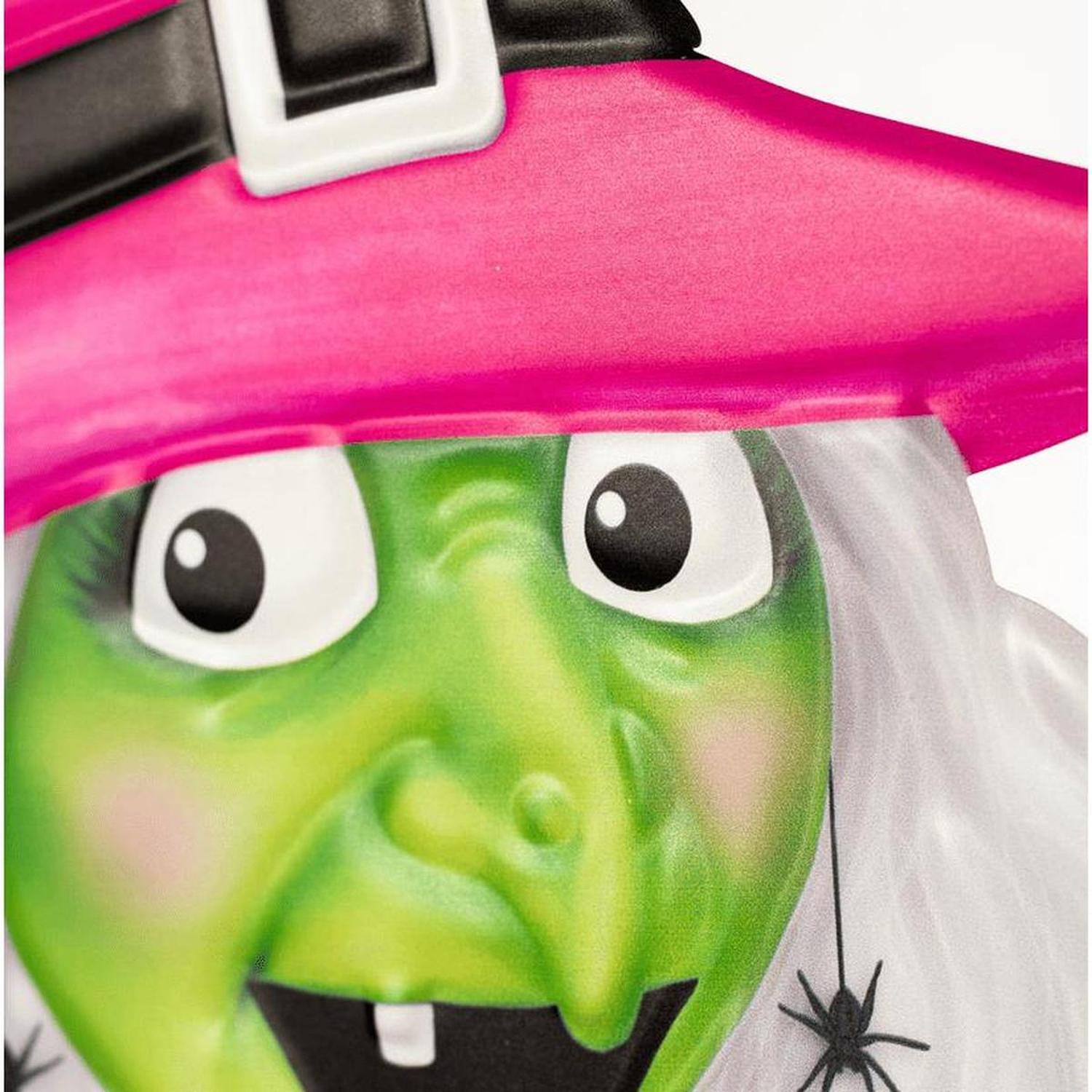 Shop For 12" Metal Embossed Sign: Witch Head (Pink)