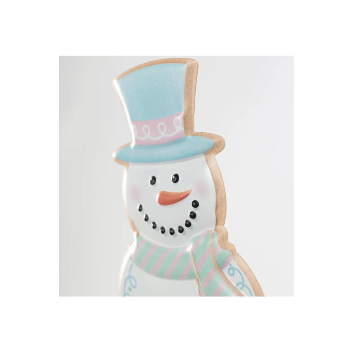 Shop For 12" Metal Embossed Snowman Cookie: Pink/Blue