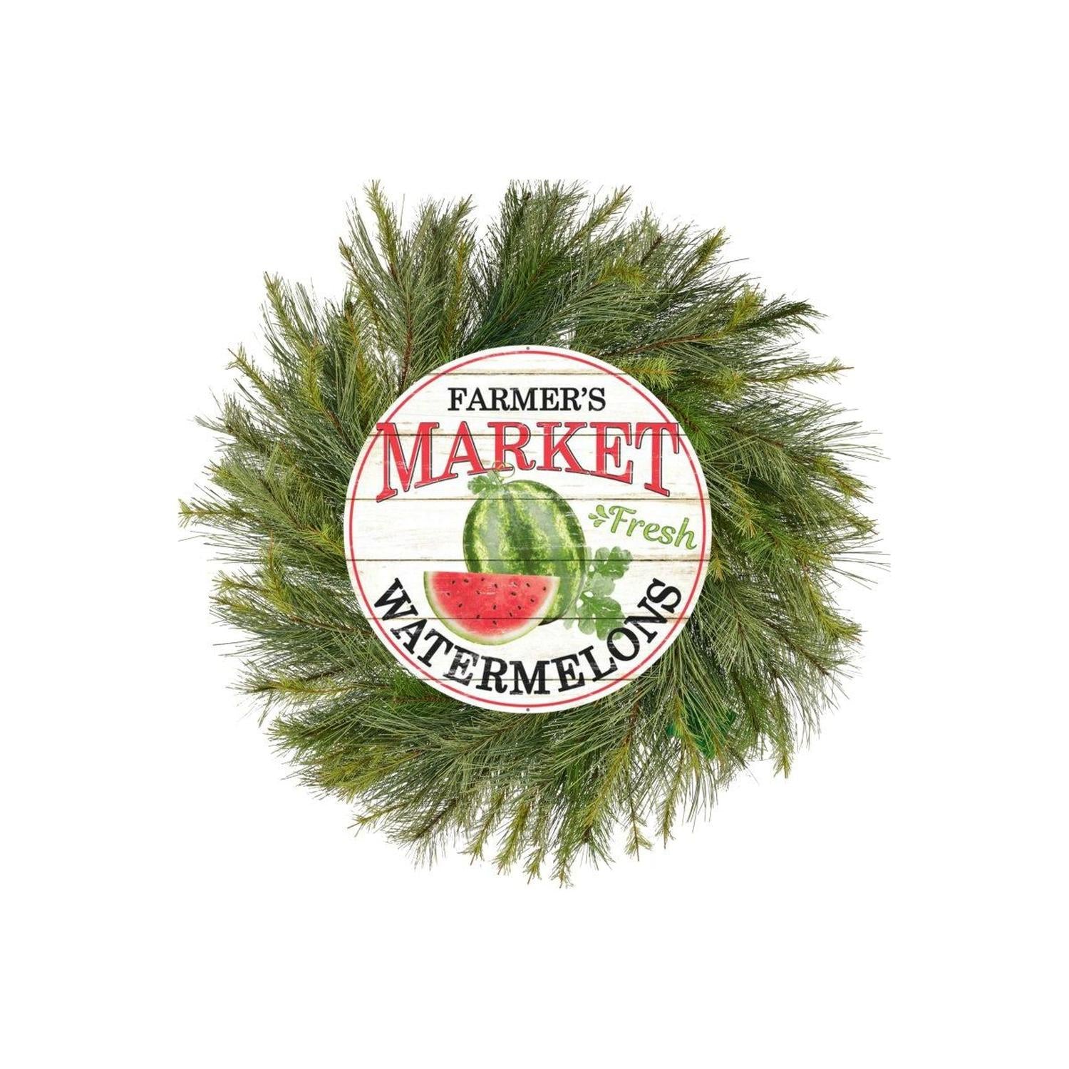 Shop For 12" Metal Farmer's Market Sign: Watermelons