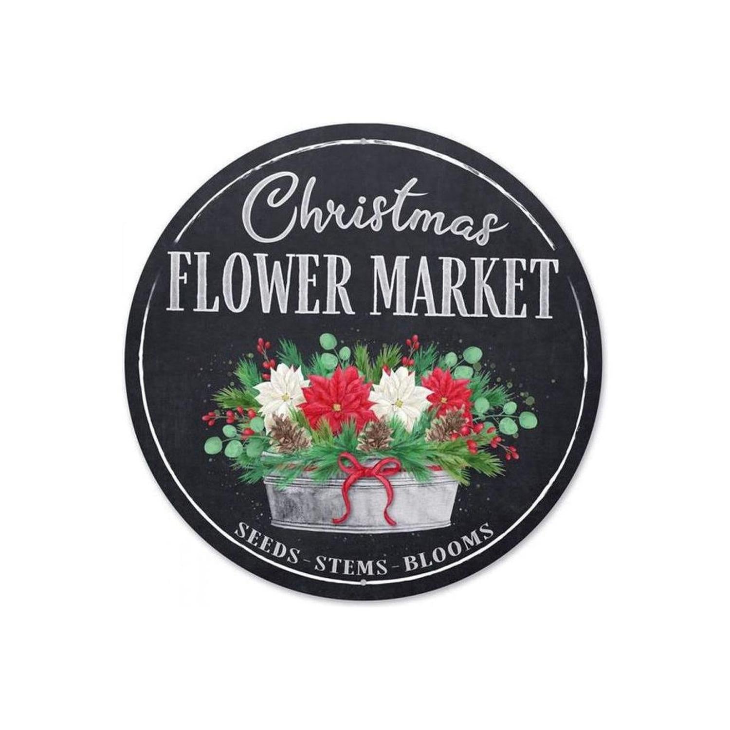 Shop For 12" Metal Round Sign: Christmas Market