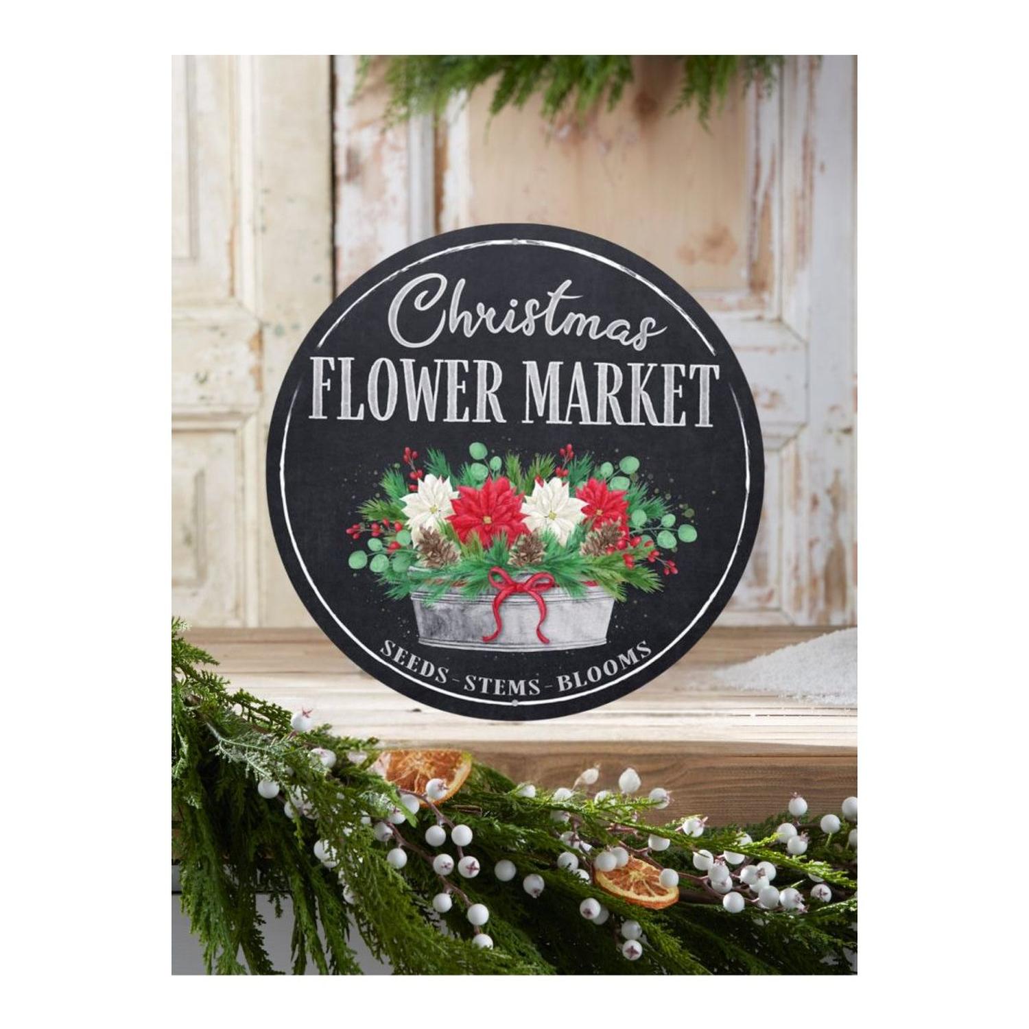 Shop For 12" Metal Round Sign: Christmas Market